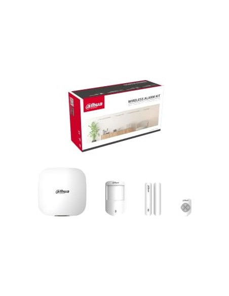 Dahua - DHI-ART-ARC3800H-03-FW2(868) - Kit d'alarme Hub 2 (Ethernet, 4G, WiFi), détecteur PIR, contact magnétique, porte-clé