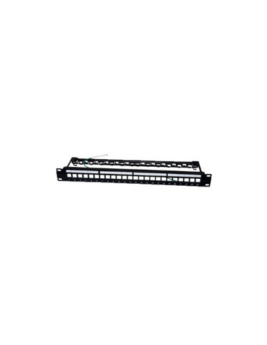 Elbac - 920024-B0 - Panneau de Brassage 1U 19" pour 24 Modules, modules à commander séparément