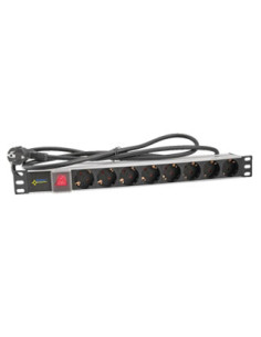 Pulsar - RALZ/F - Multiprise PDU RACK 19" 1U - 8 prises Schuko type F - 3500W