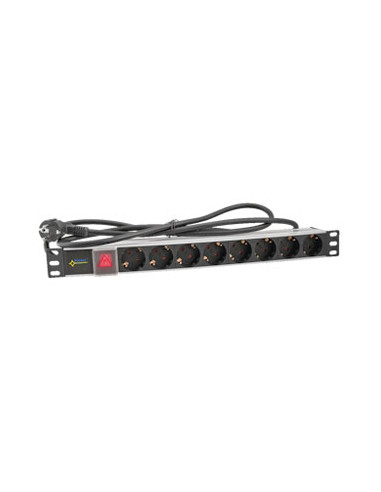 Pulsar - RALZ/F - Multiprise PDU RACK 19" 1U - 8 prises Schuko type F - 3500W
