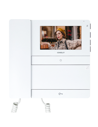 Comelit - PL6701BM - Moniteur vidéophonique couleur série People pour système Simplebus 2. Version avec combiné
