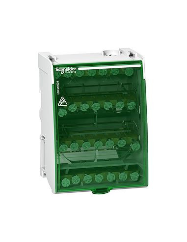 SCHNEIDER - LGY410028 -  Répartiteur étagé tétrapolaire - 100A - 4x7 trous