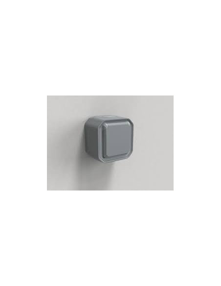 Legrand - 069731L - Prise étanche 2P+T avec éclipse de protection 16A Plexo complet IP55 saillie - gris