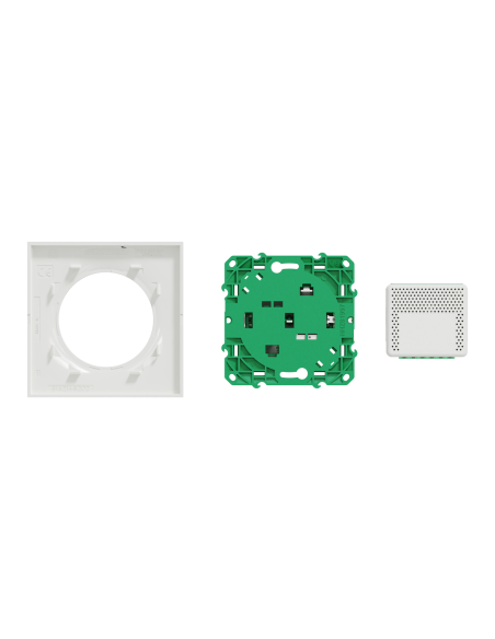 SCHNEIDER - S520192K - Odace sans fil sans pile - Kit actionneur micro + inter + plaque Styl - blanc