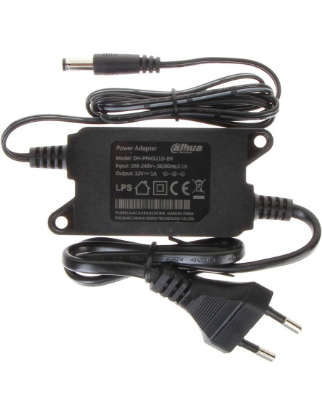 Dahua - PFM321/EVVH+12120 - Alimentation stabilisée 12V 1A - 5.5 x 2.1mm DH-PFM321D-EN