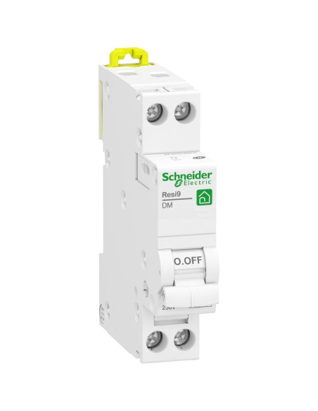 Schneider - R9PFD616 - Resi9 - disjoncteur modulaire - 1P+N - 16A - courbe D - peignable