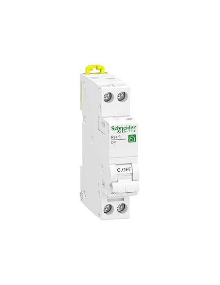 Schneider - R9PFD616 - Resi9 - disjoncteur modulaire - 1P+N - 16A - courbe D - peignable