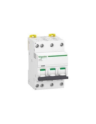 SCHNEIDER - A9P32740 - Acti9 iDT40T - Disjoncteur modulaire - 3P+N - 40A - Courbe D - 4500A/6kA