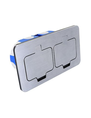 BLM - 852065 - Prise étanche IP55 double poste rectangulaire 2P+T