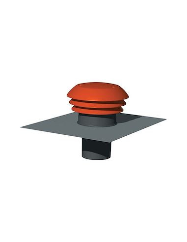 UNELVENT - 876005 - Chapeau de toiture plastique design, D raccordement 150/160 mm, couleur tuile