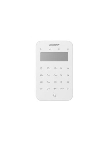 HIKVISION - DS-PK1-LT-WE AX PRO - Clavier LCD sans fil Hikvision 868 MHz, blanc, compatible avec AX Pro, batterie 4x 123A