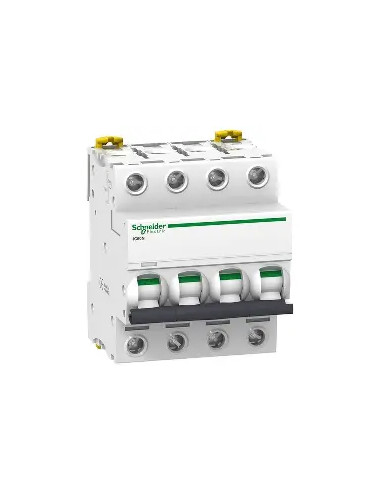 SCHNEIDER - A9F74416 - Disjoncteur, Acti9 iC60N, 4P, 16 A, courbe C, 6000 A (IEC 60898-1), 10 kA (IEC 60947-2)
