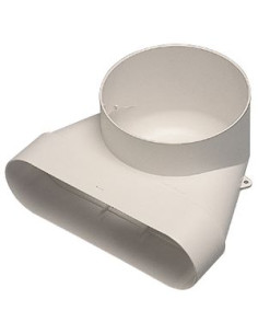 ALDES - 11023975 - Coude vertical pour bouche Accessoire minigaine 60 x 200 mm EQ.125