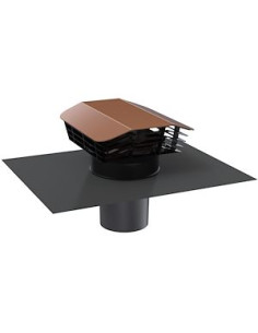 ATLANTIC - 428617 - Chapeau de toiture CP PERFORMANCE - Diamètre 160mm - Rouge Tuile