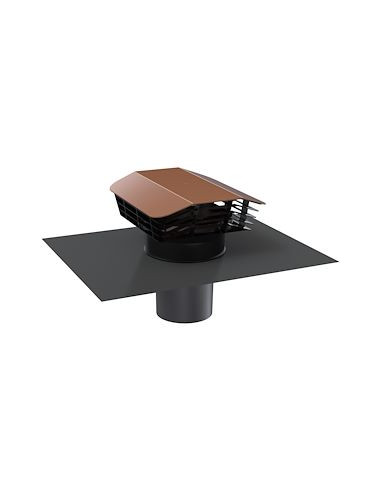ATLANTIC - 428617 - Chapeau de toiture CP PERFORMANCE - Diamètre 160mm - Rouge Tuile
