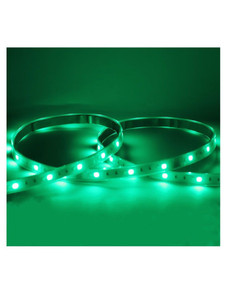 Miidex - 100433 - BANDEAU RGB + BLC 5M 60LED ET 9W/M IP67 24V TUBE SILICONE