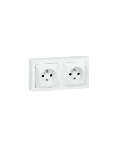 Legrand 086076 Oteo - Double prise 2P+T saillie