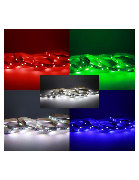 Miidex - 100412 - BANDEAU RGB + 6000K 5M 60LED ET 9W/M IP20 12V