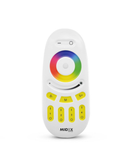 Miidex - 7649 - TELECOMMANDE 30M RF GAMME 4 ZONES RGB+W