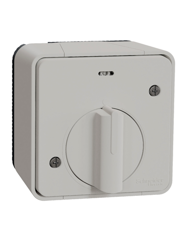 Schneider - MUR39067 - Mureva Styl - Interrupteur temporisé LED - saillie - IP55 - IK08 - blanc