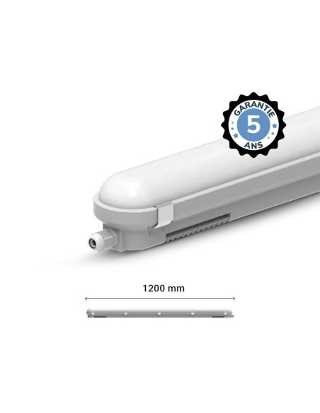Réglette étanche LED 19-30W 6000K IP65 1200 mm - Miidex 101089