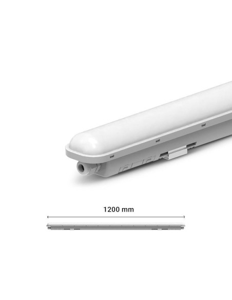 Réglette étanche LED 40W 4000K IP65 1200 mm - Miidex 101058