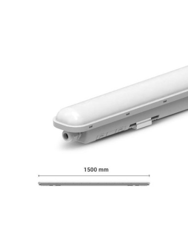 Réglette étanche LED 50W 4000K IP65 1500 mm - Miidex 101059