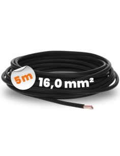 Fil souple - X5HO7VK16N - fil de câblage noir 16mm2 bobine de 5 mètres