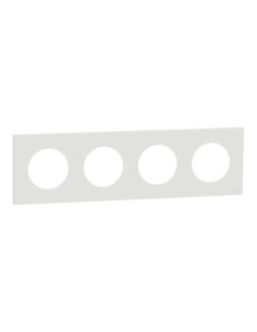 Plaque Odace 4 postes blanc craie Schneider S920708