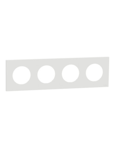 Plaque Odace 4 postes blanc craie Schneider S920708