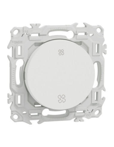 Interrupteur VMC 2 vitesses Odace blanc craie Schneider S920233