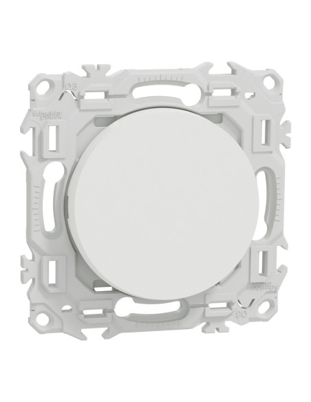 Va-et-vient ou poussoir Odace blanc craie Schneider S920204