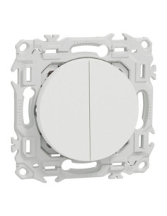 Double va-et-vient Odace blanc craie Schneider S920214 2