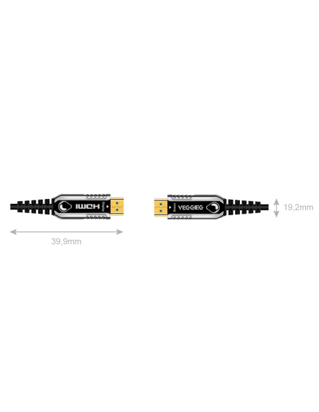 Câble HDMI fibre optique 15m 4K 60Hz - HDMI-OPTICAL-15M