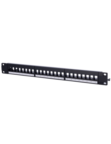 Panneau de brassage vide 24 ports keystone RJ45 19" 1U