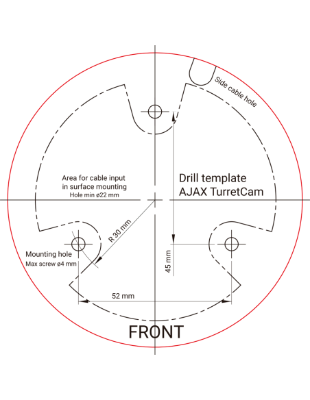 Caméra IP Ajax TurretCam 8MP 2.8mm Blanc - AJ-TURRETCAM-8-W