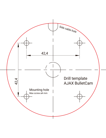 Caméra IP Ajax BulletCam 8MP 2.8mm Blanc - AJ-BULLETCAM-8-W