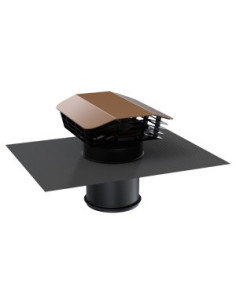 S&P Unelvent - 872012 - Chapeau de toiture CT2, Ø raccordement 150/160 mm, couleur tuile