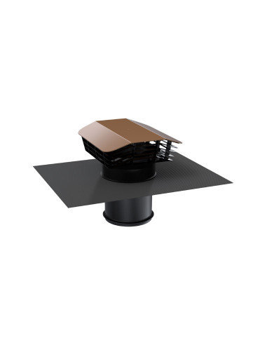 S&P Unelvent - 872012 - Chapeau de toiture CT2, Ø raccordement 150/160 mm, couleur tuile