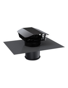 S&P Unelvent - 872013 - Chapeau de toiture CT2, Ø raccordement 150/160 mm, couleur ardoise