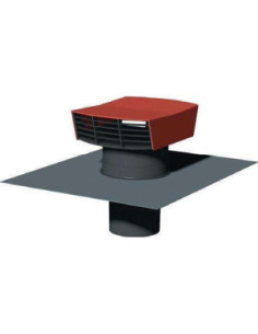 S&P Unelvent - 876002 - Chapeau de toiture plastique CPR, Ø 150/160 mm, couleur tuile