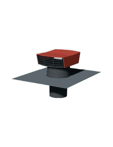 S&P Unelvent - 876002 - Chapeau de toiture plastique CPR, Ø 150/160 mm, couleur tuile