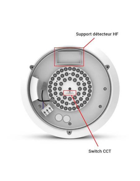 Hublot LED Ø300 15W CCT IP65 blanc - Miidex 101091