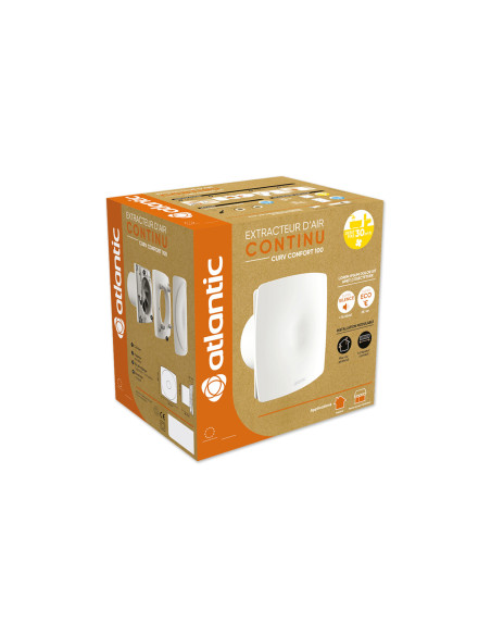 Atlantic 123236 - Curv Confort 100 PIR - Extracteur WC détection