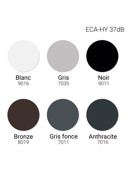 S&P 850245 ECA-HY – Entrée d'air hygro 5-45 m³/h RAL 9011