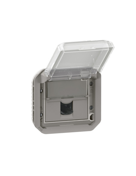 Legrand 069559L prise RJ45 cat 6A STP Plexo composable gris