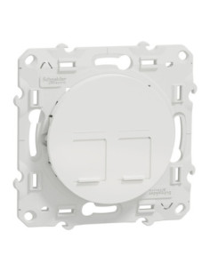 Schneider Odace S520485 prise double RJ45 blanc