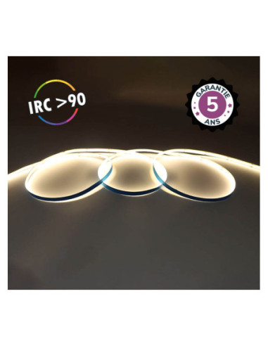 Miidex 100516 - BANDEAU COB 3000K 5M 320LED/M ET 9W/M IP20 24V 5ANS