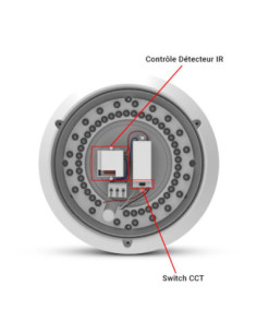 Miidex 101093 - RONDO CCT II 15W 3000/4000/6000K BLC IP65 + DETECTEUR IR 5ANS 2