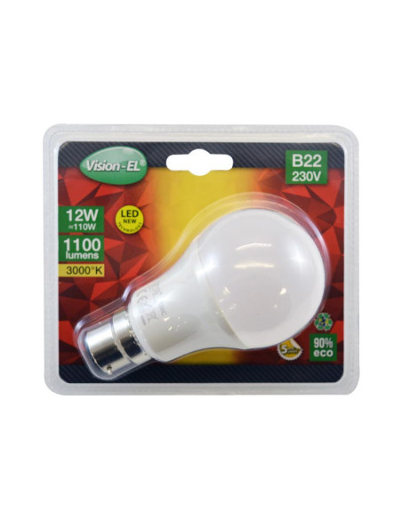 Miidex 73938 - LED 11W BULB B22 3000K BOITE